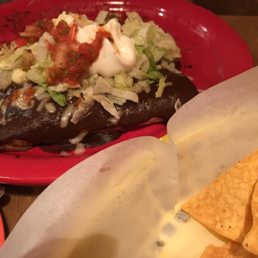 Poblanos with mole sauce are awesome!! Poblanos with mole sauce are awesome!!