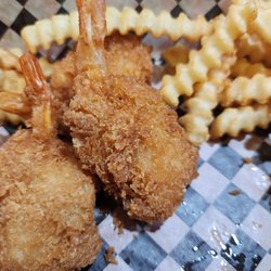 Norma Jean's Family Restaurant - Shrimp from their "Shrimp boat" very delicious lots of fries and shrimp