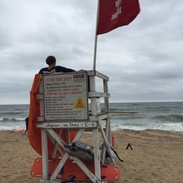 Red flags for rough surf