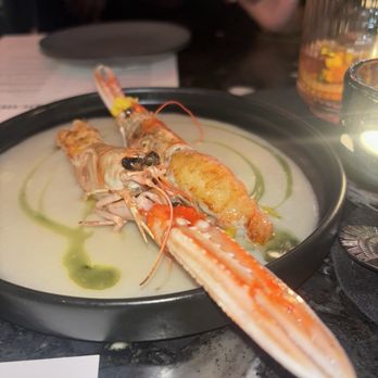 Gavroche - MARCHÉ LANGOUSTINE Vanilla Beurre Blanc, Saffron Oil - French Near Me - Chicago, Illinois Gavroche - MARCHÉ LANGOUSTINE Vanilla Beurre Blanc, Saffron Oil - French Near Me - Chicago, Illinois