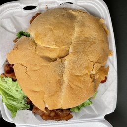 'Big Ass" BLT Sandwich - Gigantic, but hard to eat. 'Big Ass" BLT Sandwich - Gigantic, but hard to eat.