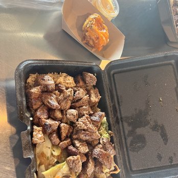F&F Japanese Grill - Steak, fried rice and veggies & Mushroom Popper - Korean Near Me - Fort Worth, Texas