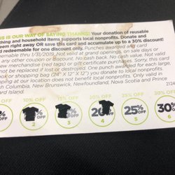 Value Village - One of the many discount cards I have collected by donating bags of clothes.