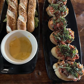 The Forum - Pretzels with cheese dip & bruschetta - Pubs Near Me - Puyallup, Washington The Forum - Pretzels with cheese dip & bruschetta - Pubs Near Me - Puyallup, Washington