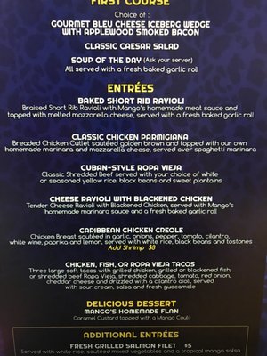 Menu photo 3 Mango's Tropical Cafe Orlando, FL Menu photo 3 Mango's Tropical Cafe Orlando, FL