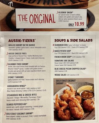 Menu photo 2 Outback Steakhouse Independence, OH Menu photo 2 Outback Steakhouse Independence, OH