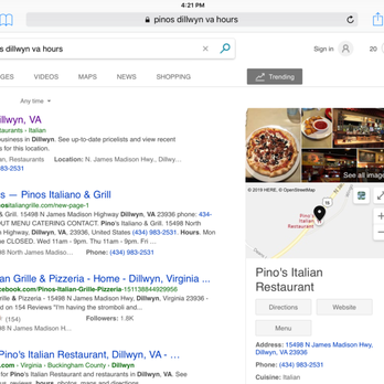 Pino's Italian Restaurant - Many of these sites show the same menu the restaurant , so was an easygoing mistake I don’t know you don’t carry what it claims you do - Italian Near Me - Dillwyn, Virginia Pino's Italian Restaurant - Many of these sites show the same menu the restaurant , so was an easygoing mistake I don’t know you don’t carry what it claims you do - Italian Near Me - Dillwyn, Virginia