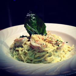 Jobell Cafe & Bistro - Shrimp Alfredo on angel hair pasta