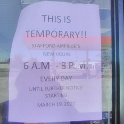 Ampride Convenience Mart - New hours as of March 19, 2020