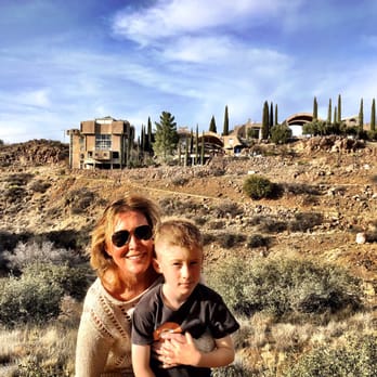 Arcosanti - Great photo-op from the very easy walk across the wash along the Visitor's Trail. - Tours Near Me - Mayer, Arizona Arcosanti - Great photo-op from the very easy walk across the wash along the Visitor's Trail. - Tours Near Me - Mayer, Arizona