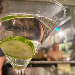 Mezzaluna - Martinis and dinner at Fargo's Mezzaluna bar seating.