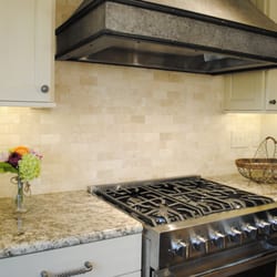 Dugan's Paint & Flooring Center - Beautiful natural stone backsplash installed in the Osage Beach Area!