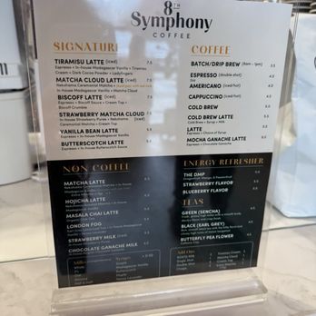 8th Symphony Coffee - menu 01/2025 - Coffee & Tea Near Me - Cerritos, California
