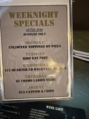 Menu photo 7 Four Corners Taphouse Peoria, AZ