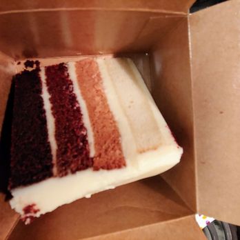 SWEET - Ombre cake- vanilla, pink champagne, red velvet, and chocolate. Yum! - Coffee & Tea Near Me - Houston, Texas SWEET - Ombre cake- vanilla, pink champagne, red velvet, and chocolate. Yum! - Coffee & Tea Near Me - Houston, Texas
