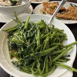 Garlic stir fried water spinach Garlic stir fried water spinach