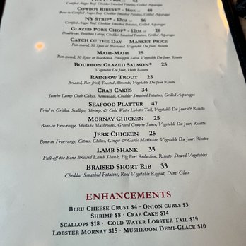 Billy's - Menu - Steakhouses Near Me - Roanoke, Virginia