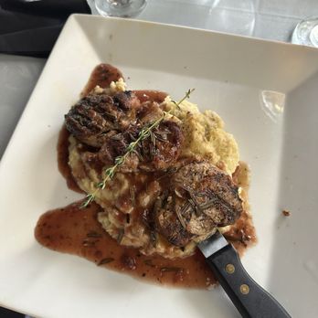 The Upper Bank - Pork tenderloin with garlic mashed potatoes. - New American Near Me - Chattanooga, Tennessee
