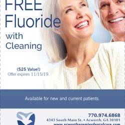 Acworth Premier Dental Care - Free Fluoride for all patients - Just mention the Ad at your next visit even if it is after the expiration date and it will be FREE!