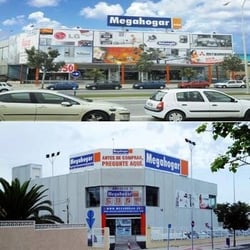 Megahogar - Arriba megahogar de Avenida del Alcalde Lorenzo Carbonell. Abajo Avenida Antonio Ramos Carratalá