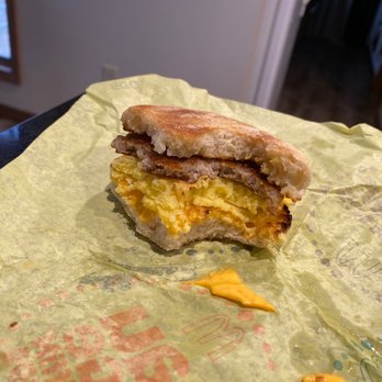 McDonald's - a half eaten breakfast sandwich - Coffee & Tea Near Me - Berryville, Arkansas