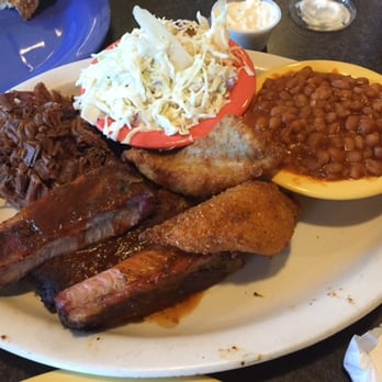 Dixie Bones BBQ - combo plate: brisket, ribs, catfish, slaw and baked beans - Barbeque Near Me - Woodbridge, Virginia Dixie Bones BBQ - combo plate: brisket, ribs, catfish, slaw and baked beans - Barbeque Near Me - Woodbridge, Virginia