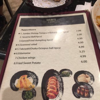 Darumaya - Menu page 1 - Sushi Bars Near Me - Banning, California