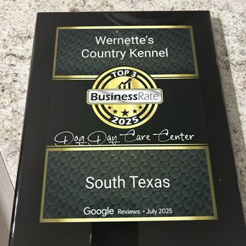 Wernette’s Country Kennel - This is an award that we just won! We appreciate all of your business and support. - Pet Groomers Near Me - Hondo, Texas Wernette’s Country Kennel - This is an award that we just won! We appreciate all of your business and support. - Pet Groomers Near Me - Hondo, Texas