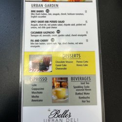 Belles Urban Deli - Menu