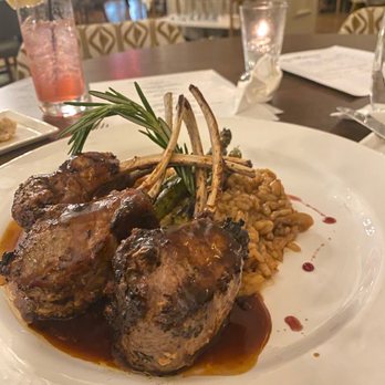 Bentley's Restaurant - Lamb chops, mushroom risotto - French Near Me - Charlotte, North Carolina Bentley's Restaurant - Lamb chops, mushroom risotto - French Near Me - Charlotte, North Carolina