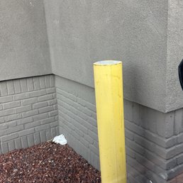 That's literally poop beside the pay window. Wow.