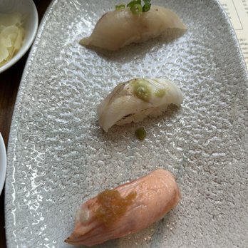 OMAKAI sushi - Salmon, forget the rest but it came with omakase - Sushi Bars Near Me - Miami, Florida OMAKAI sushi - Salmon, forget the rest but it came with omakase - Sushi Bars Near Me - Miami, Florida