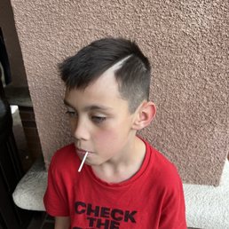 This is what's they did to my sons hair....