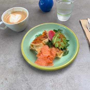 Potchke - Potato Blintz with lox and chili oil. I never had a savory blintz, and I doubt I'll ever have one this good again! 10/10 - Delis Near Me - Knoxville, Tennessee Potchke - Potato Blintz with lox and chili oil. I never had a savory blintz, and I doubt I'll ever have one this good again! 10/10 - Delis Near Me - Knoxville, Tennessee