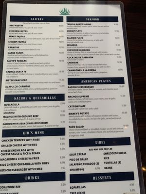 Menu photo 2 Blue Agave Bar & Mexican Kitchen Tuscola, TX Menu photo 2 Blue Agave Bar & Mexican Kitchen Tuscola, TX