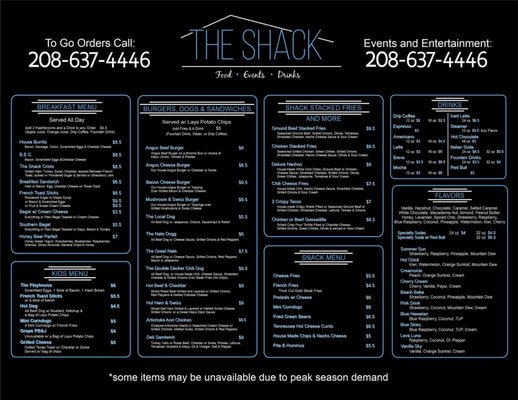 Menu photo 4 The Shack Lava Hot Springs, ID Menu photo 4 The Shack Lava Hot Springs, ID