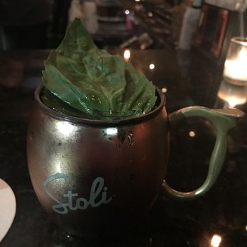 The Goat's Beard - Son of a peach! With the largest basil leaf ever - a delicious mule with a hint of peach. - New American Near Me - Wayne, Pennsylvania The Goat's Beard - Son of a peach! With the largest basil leaf ever - a delicious mule with a hint of peach. - New American Near Me - Wayne, Pennsylvania