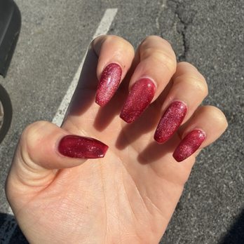 Polish Nails & Spa - Cat eye design could've been better... - Nail Salons Near Me - Rockville, Maryland