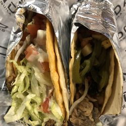 Condado Tacos - Blue Dream (left) and Korean BBQ (right) tacos