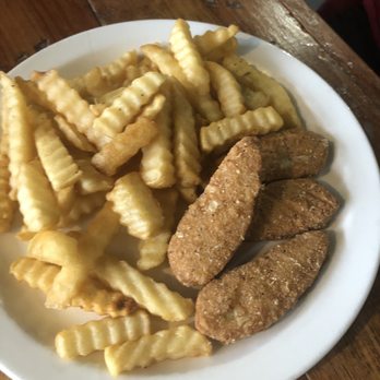 Imagine Vegan Cafe - Chicken strips and French fries kids meal - Vegan Near Me - Memphis, Tennessee Imagine Vegan Cafe - Chicken strips and French fries kids meal - Vegan Near Me - Memphis, Tennessee