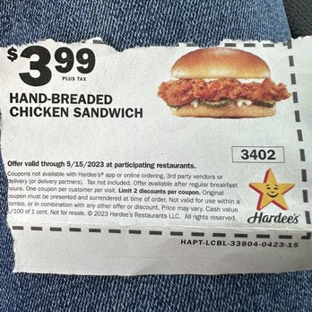 Hardee's - This is the coupon they "aren't trained" to deal with. - Fast Food Near Me - St. Charles, Minnesota Hardee's - This is the coupon they "aren't trained" to deal with. - Fast Food Near Me - St. Charles, Minnesota