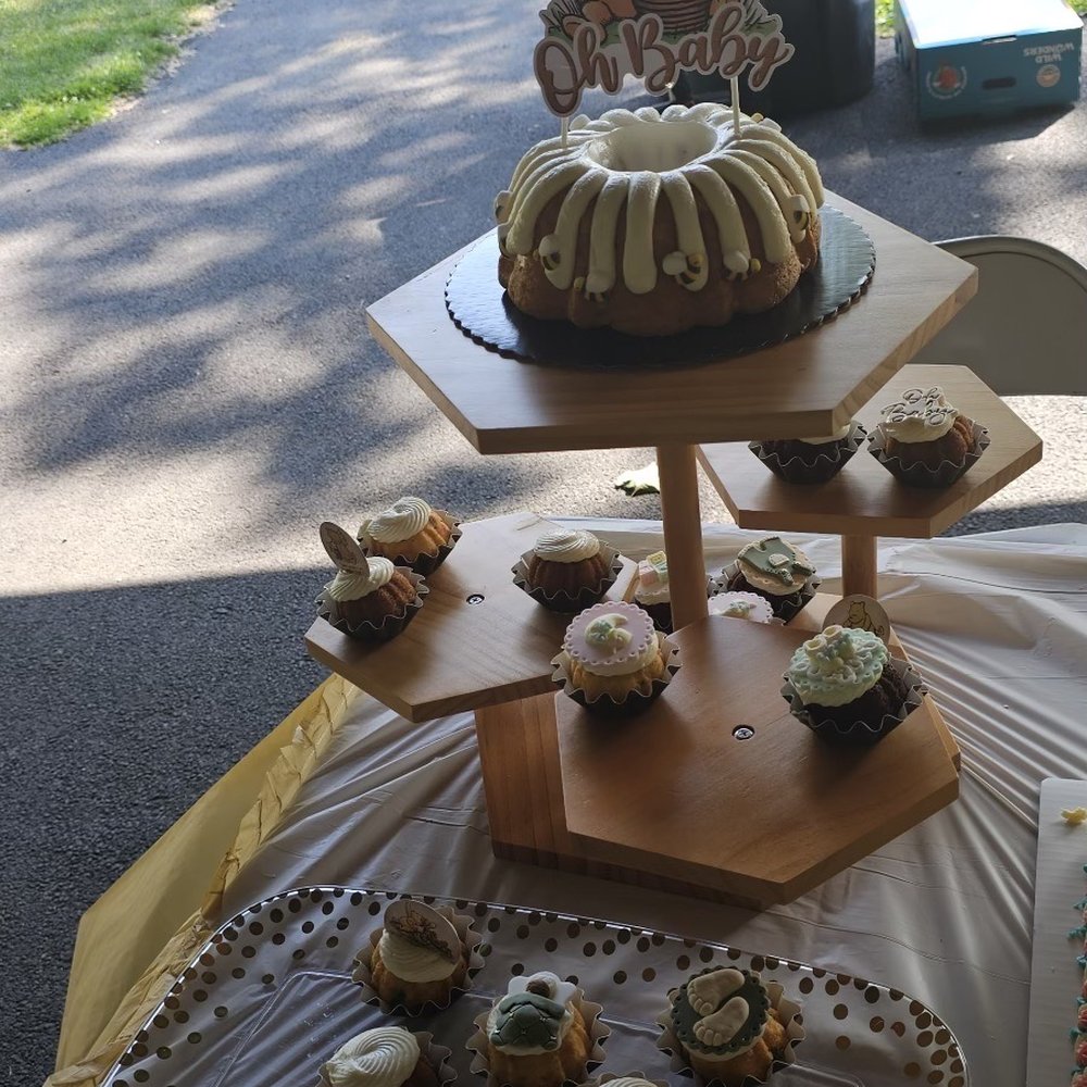 Nothing Bundt Cakes - The cake display at the baby shower - half eaten already - Bakeries Near Me - Hartsdale, New York Nothing Bundt Cakes - The cake display at the baby shower - half eaten already - Bakeries Near Me - Hartsdale, New York