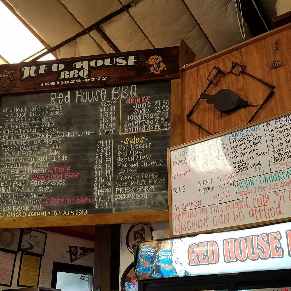 Red House BBQ - Their menu - Barbeque Near Me - Tehachapi, California