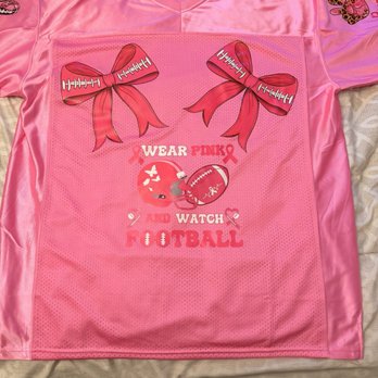 iCustom Sunnvalley Mall - Pink breast cancer jersey - Screen Printing/T-Shirt Printing Near Me - Concord, California