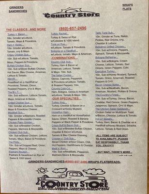 Menu photo 2 The Country Store Glastonbury, CT Menu photo 2 The Country Store Glastonbury, CT