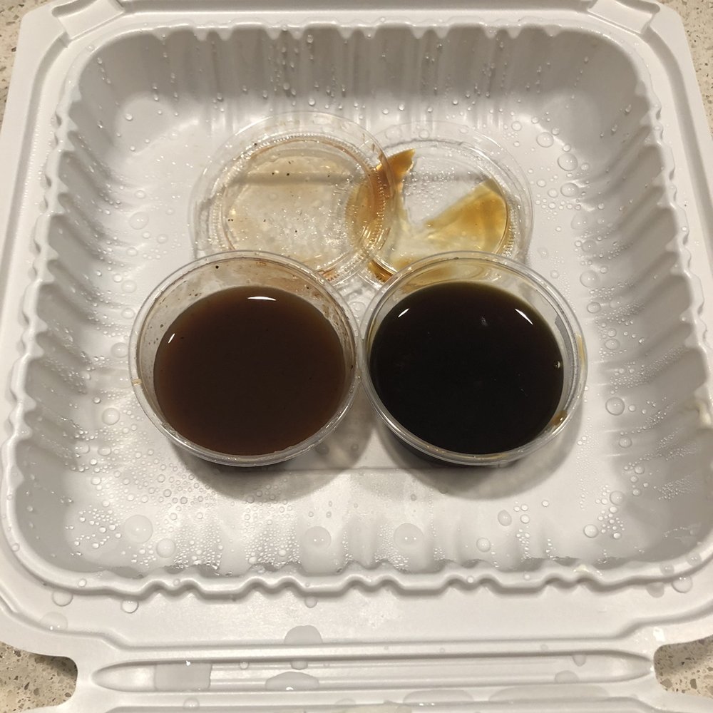Ono Hawaiian BBQ - light and dark sauce - Hawaiian Near Me - San Jose, California Ono Hawaiian BBQ - light and dark sauce - Hawaiian Near Me - San Jose, California
