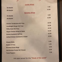 Amy's Candlelight - Menu