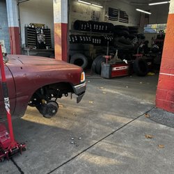 Jeff's Used Tire & Service - Waiting for new tires to be put on.