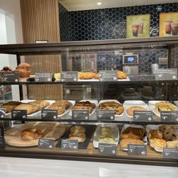 Barnes & Noble - Glass display case of baked goodies at the coffee shop inside Barnes & Noble. NOT A STARBUCKS but sells Sbux products I was told.