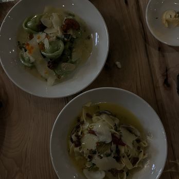 Culamar - Spinach lobster ravioli and clams in linguini. - Italian Near Me - Franklin, Tennessee